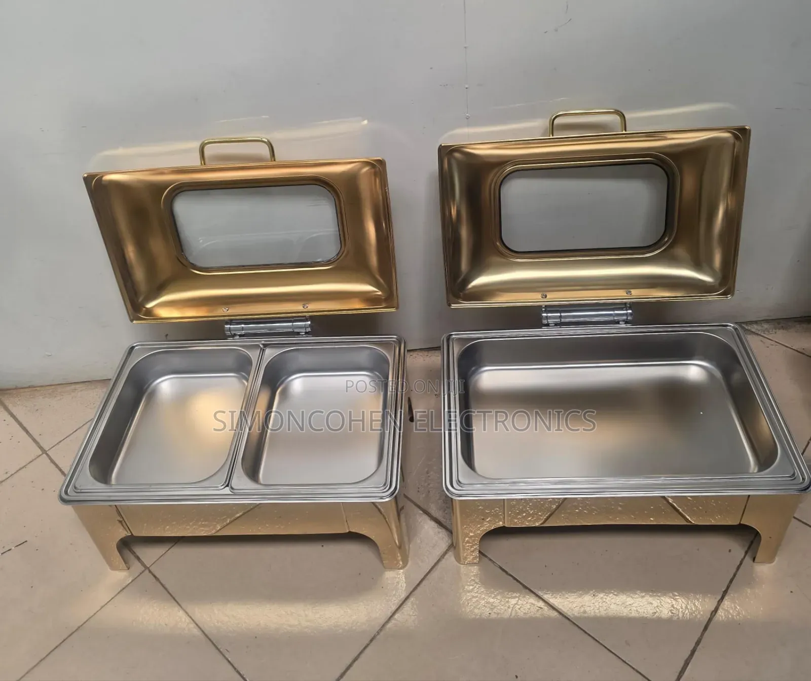 Gold Roll Top Chaffing Dishes