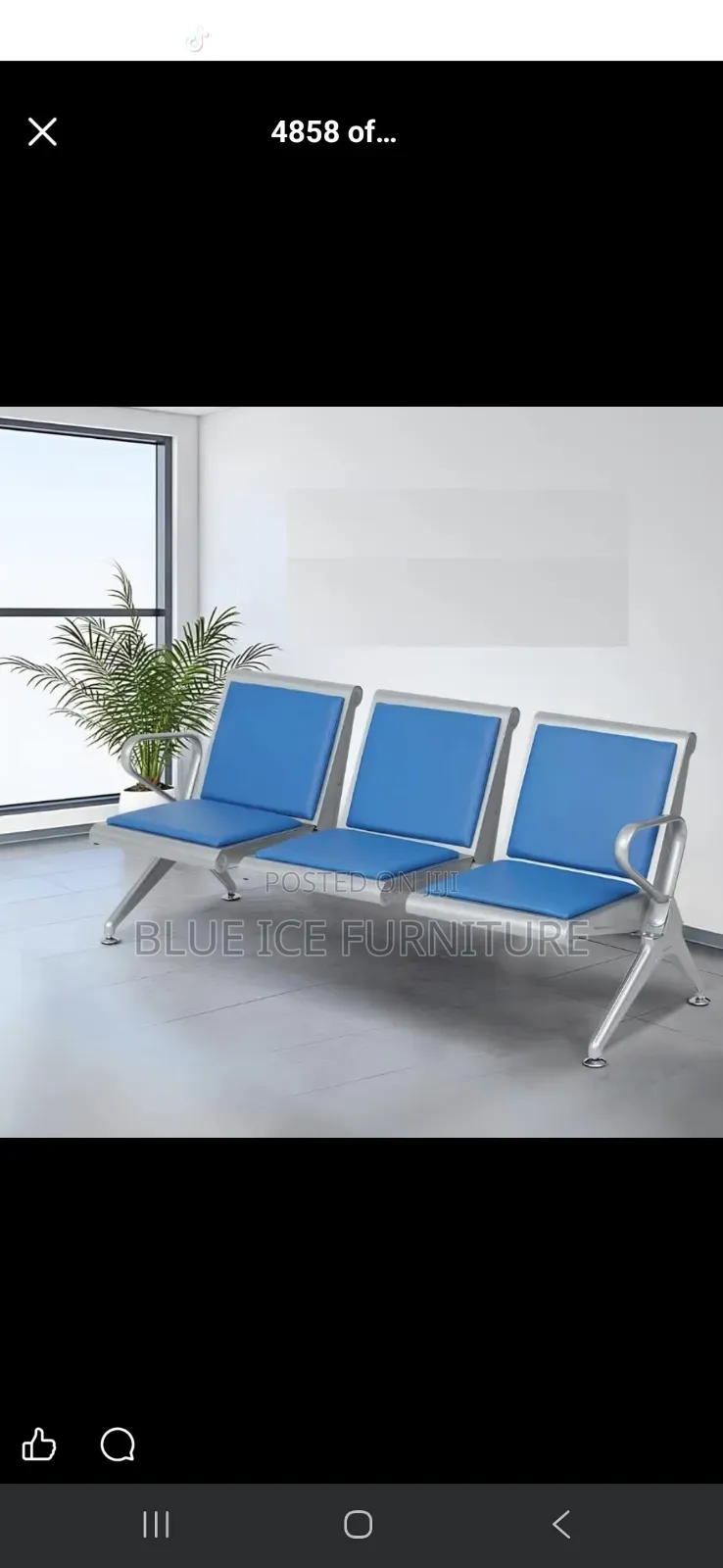 3 Seater Heavy Duty Bench Chair