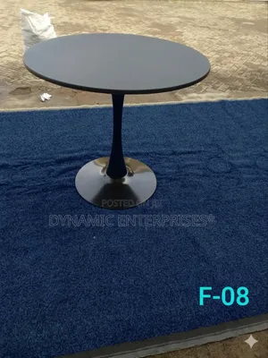 Modern Black Round Pedestal Dining/Kitchen Table