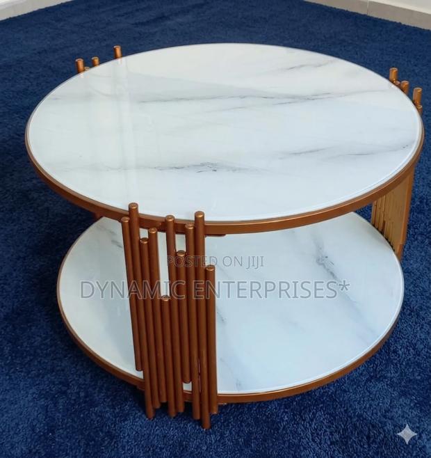 Round Glass-Top Coffee Table - thumbnail 3