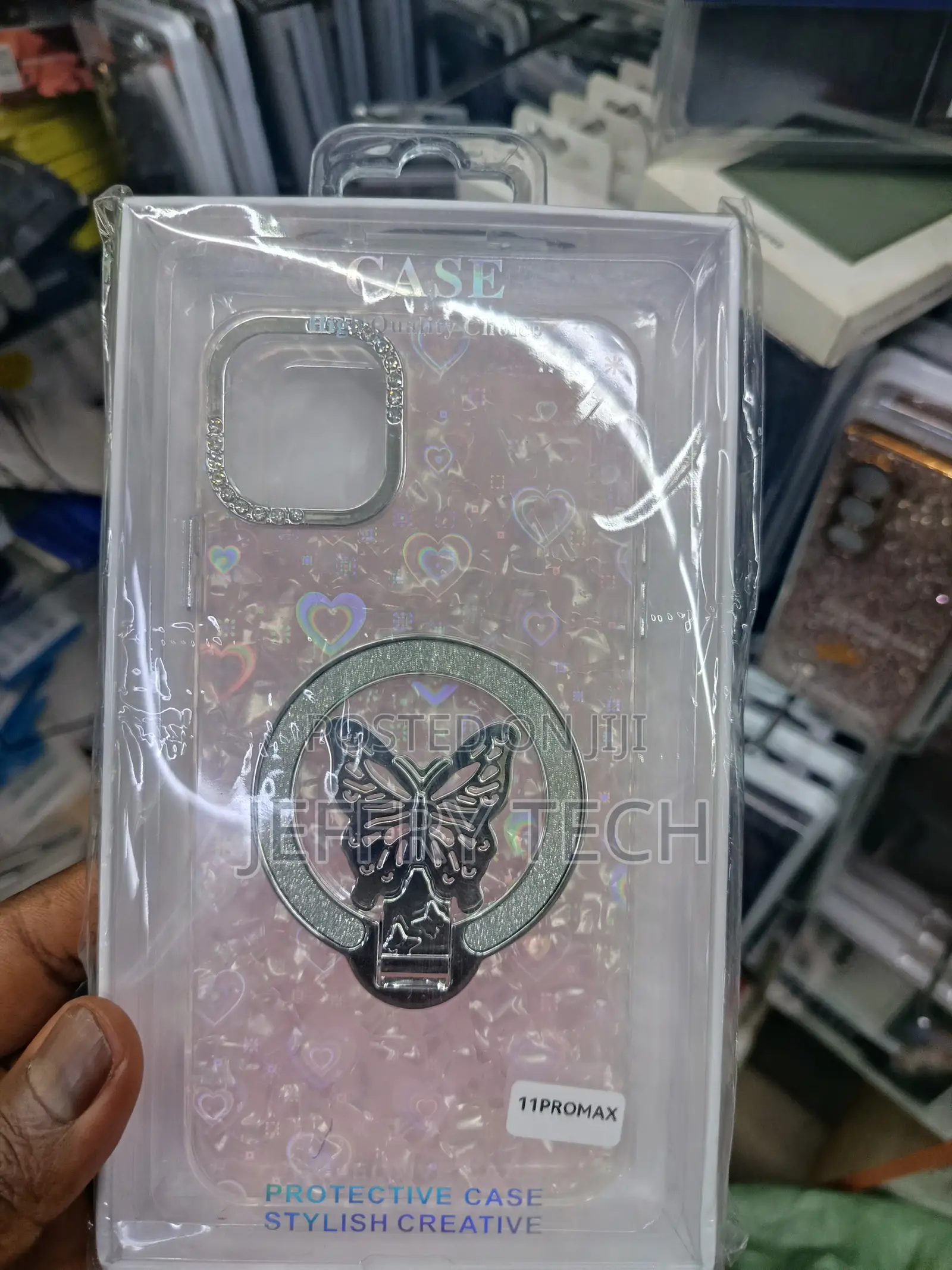 Kiuy Luxury Glitter Butterfly Stand Soft Tpu iPhone 11 Pro Max Cover