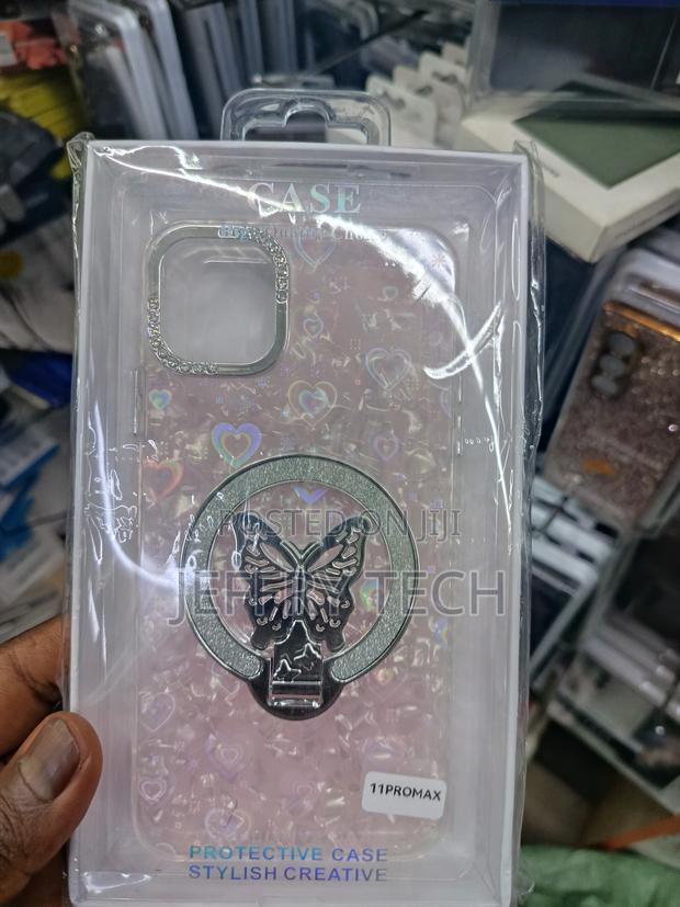 Kiuy Luxury Glitter Butterfly Stand Soft Tpu iPhone 11 Pro Max Cover
