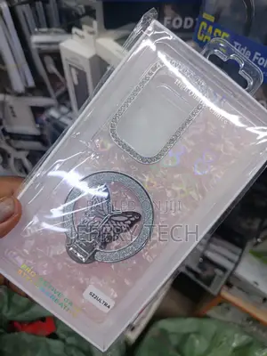 Obeli Butterfly Stand Themed Glitter Samsung Galaxy S22 Ultra Case