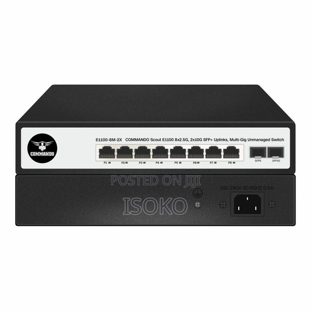 E1100-8m-2xcommando Scout E1100 8x2.5g, 2x10g Sfp+ Multi-Gig Unmanaged - main view