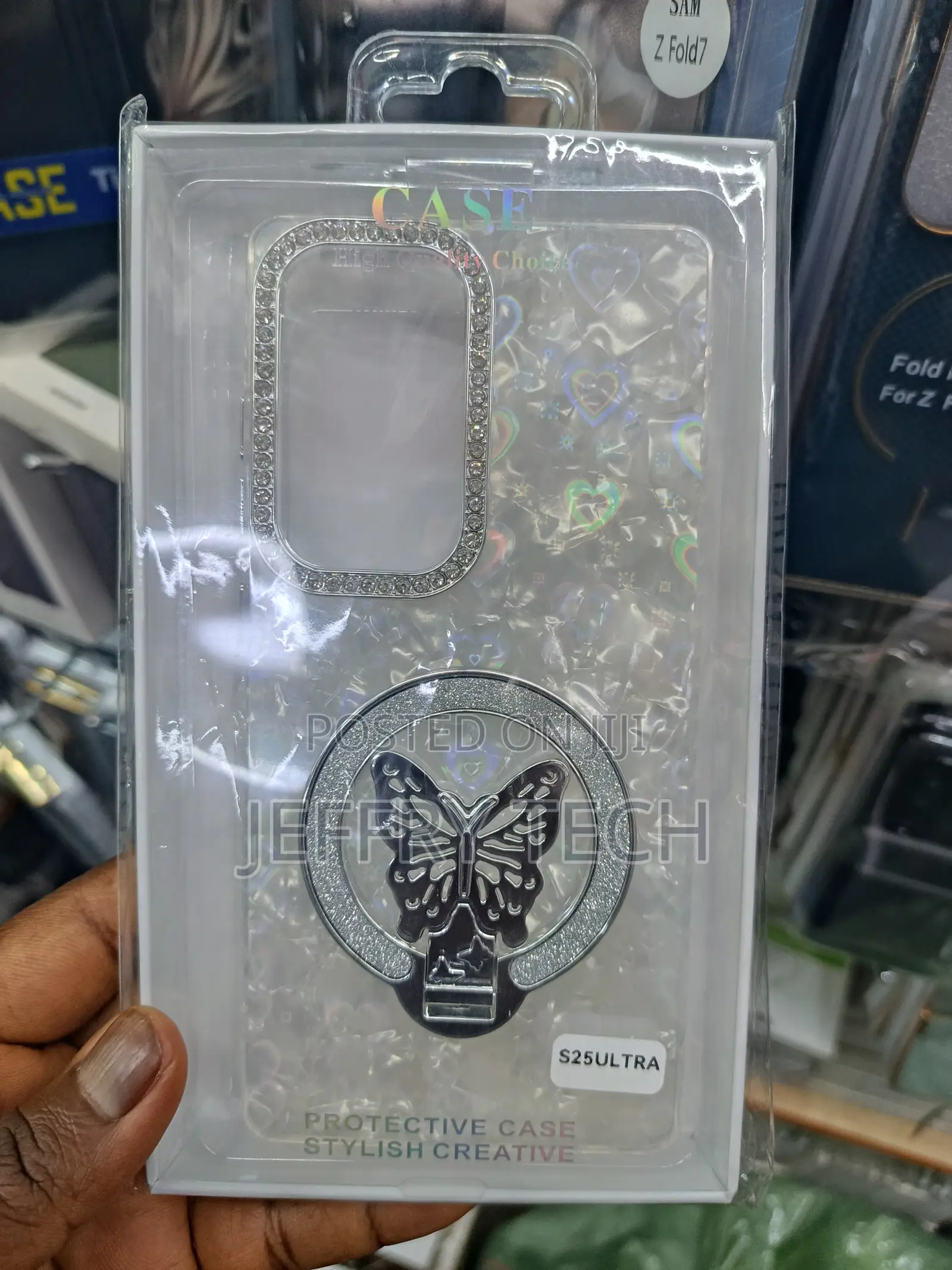 Mikol Samsung Galaxy S25 Ultra Glitter 3d Butterfly Kickstand Case