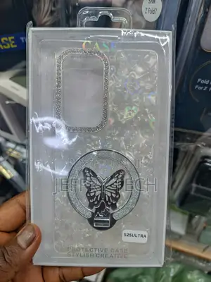 Mikol Samsung Galaxy S25 Ultra Glitter 3d Butterfly Kickstand Case