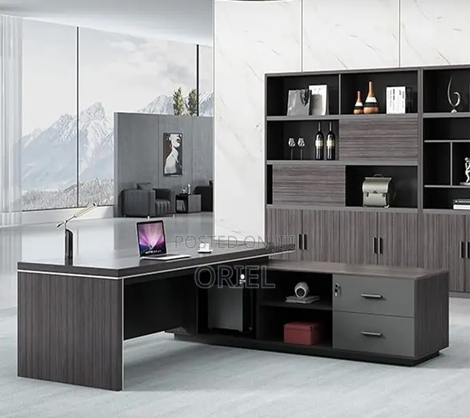 Office Desk : 1.8-Meter Executive Office Desk-L-Shaped