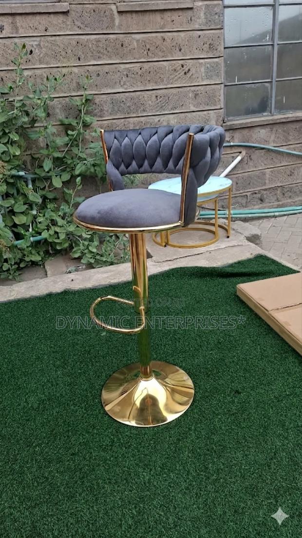 Modern Luxury Velvet Bar Stool - thumbnail 2