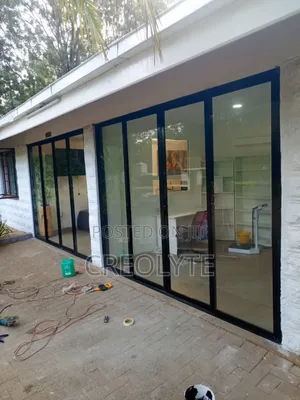 Aluminum Sliding Door. (Condoor) Black