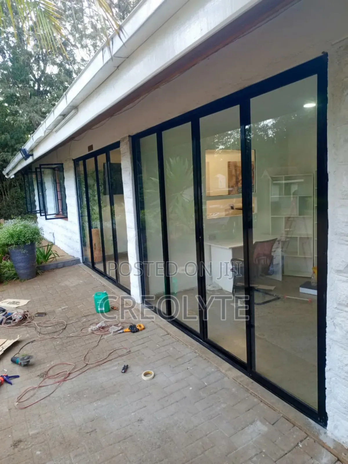 Aluminum Sliding Door. (Condoor) Black