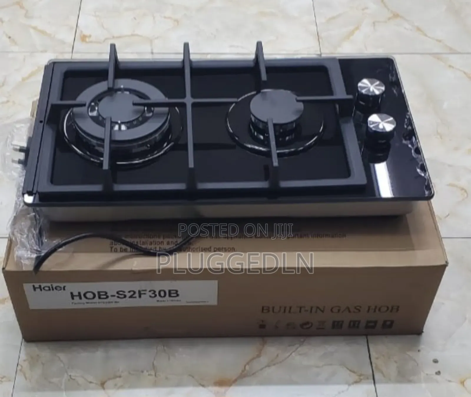 Haier Glass Inbuilt 2 Burner With Wok Hob Cooker