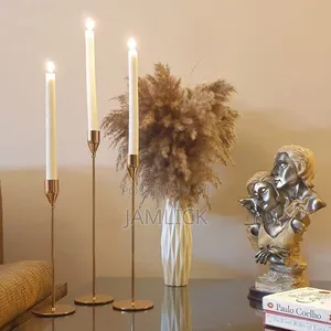 Luxurious Metallic Candle Holders – Set of 3 –Sp