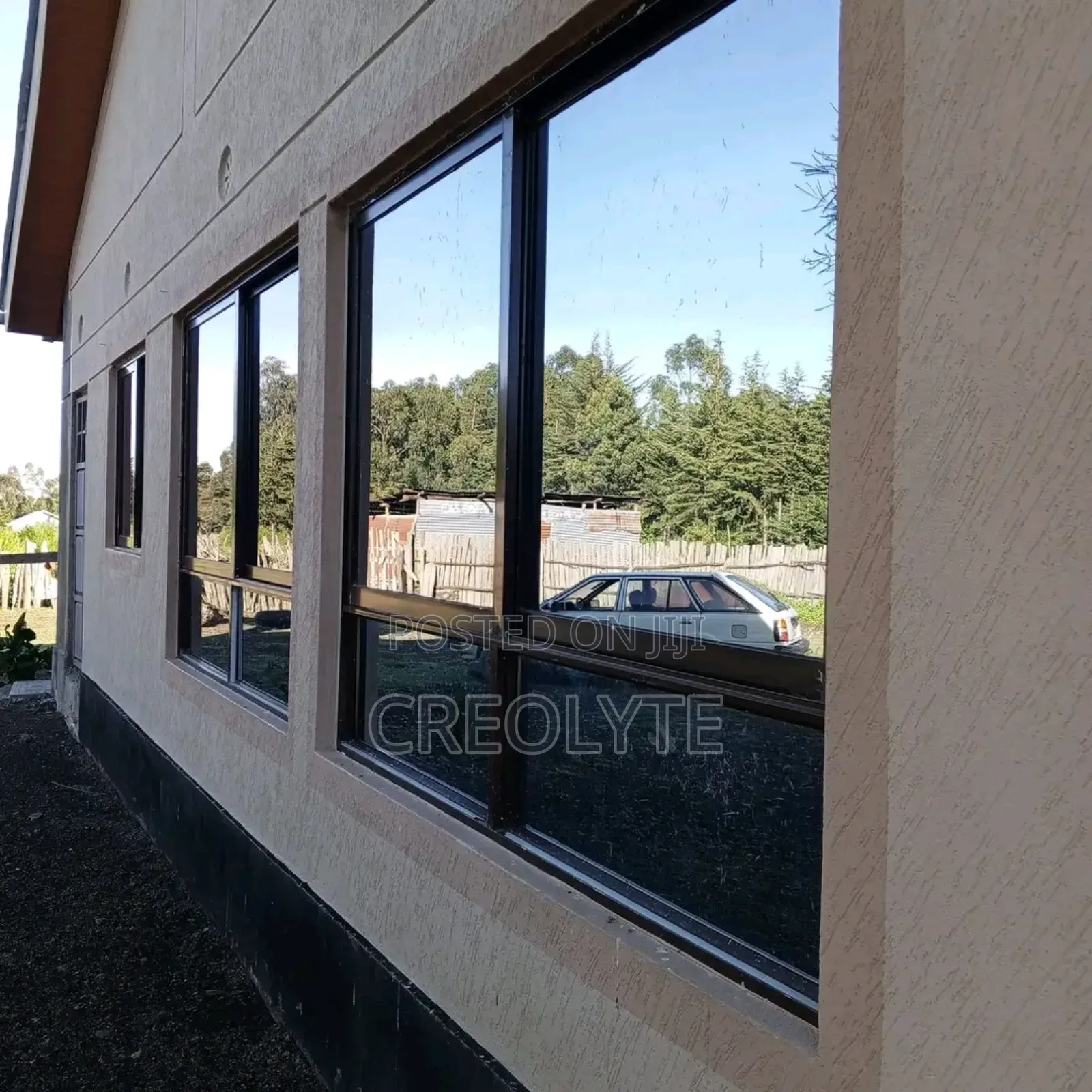Aluminium Sliding Windows (Brown