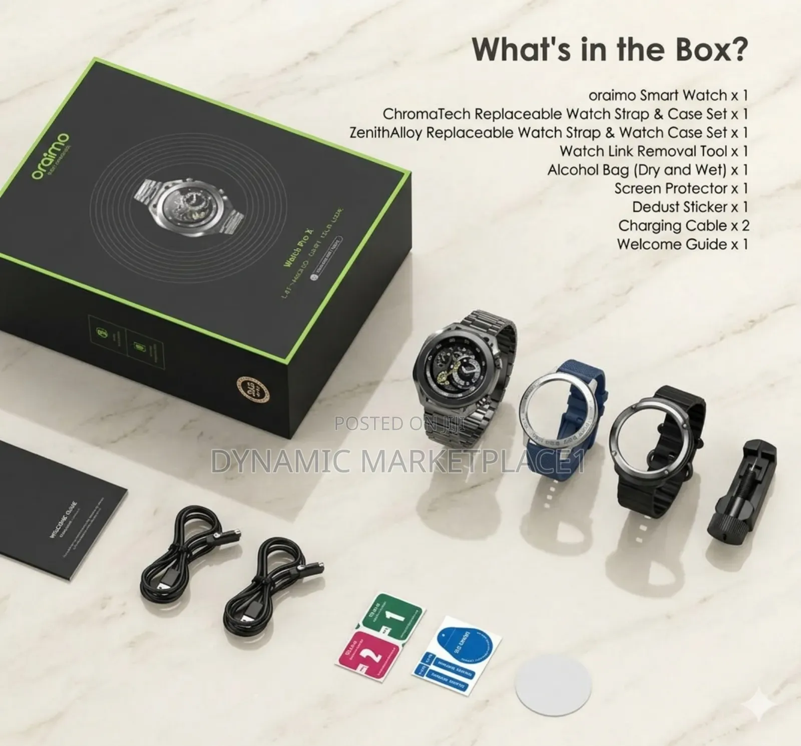 Oraimo Watch Pro X Smart Watch Bundle