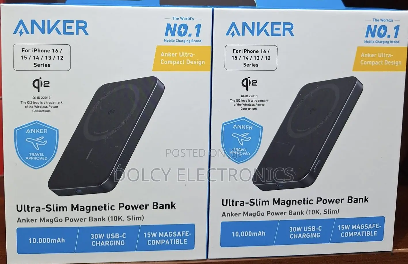Anker Maggo Power Bank, Ultra-Slim 10,000mah Magnetic Battery Pack
