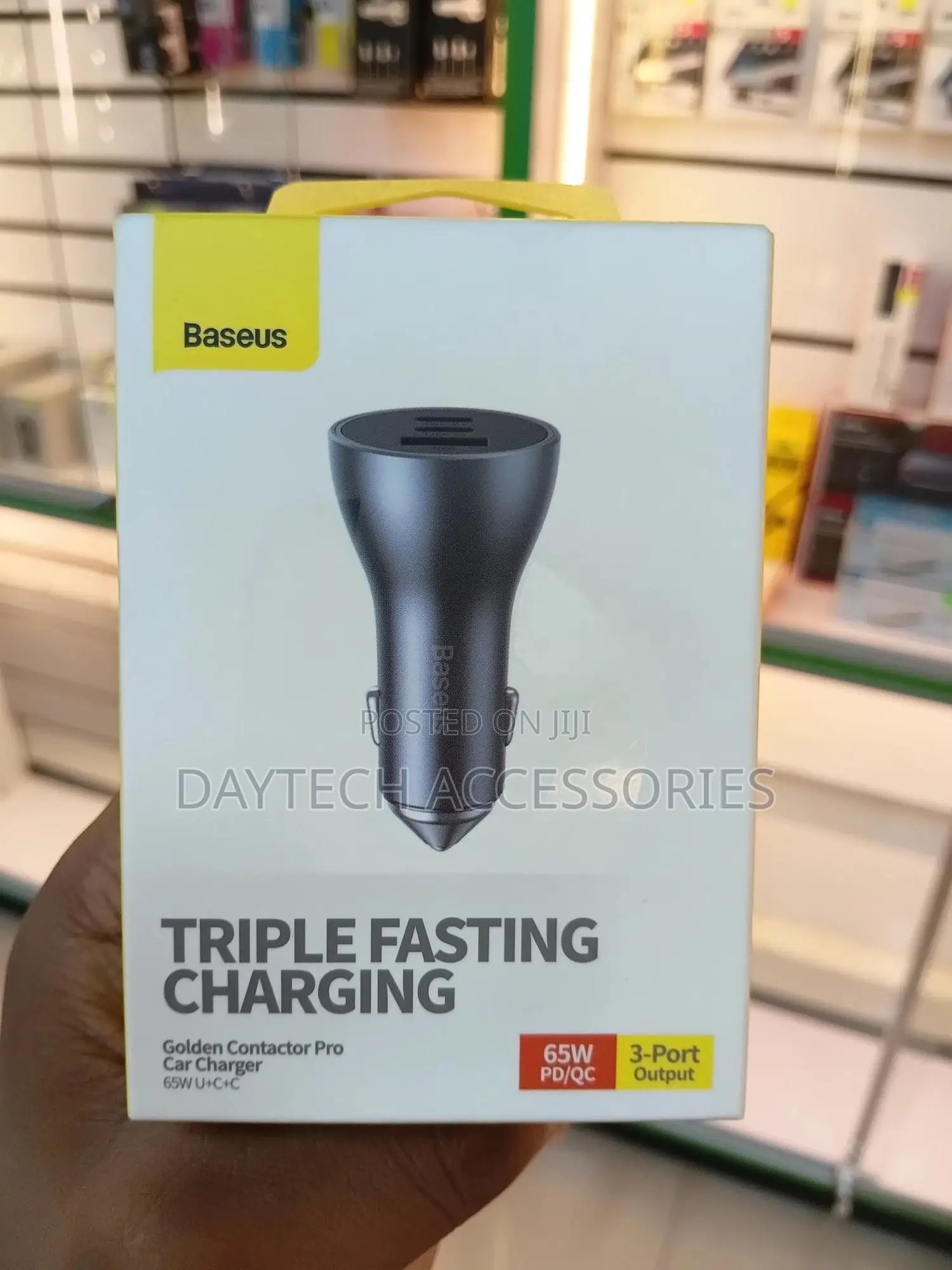 Baseus Golden Contactor Pro Car Charger 65w - 2xusb-C, 1x Usb - Grey