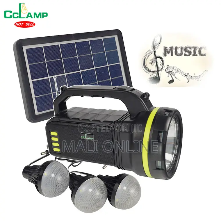 10w Solar Lighting System Kit Bluetooth Speaker Fm Radio 9000mah