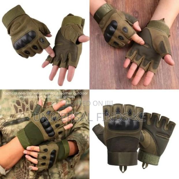 Jungle Green Tactical Half Finger Workout Glove Best Tactical Men Gear
