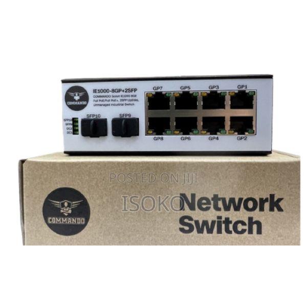 Ie1000-8gp-2sfpcommando Scout Ie1000 8ge Unmanaged Industrial Switch - main view