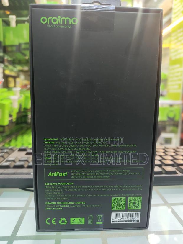 Oraimo Hypergan 65w All in One Gan Charger - thumbnail 3