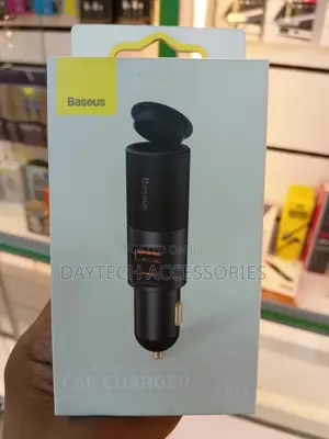 Baseus 2 in 1 Fast Car Charger U+C 120w With Cigarette Expansion Port