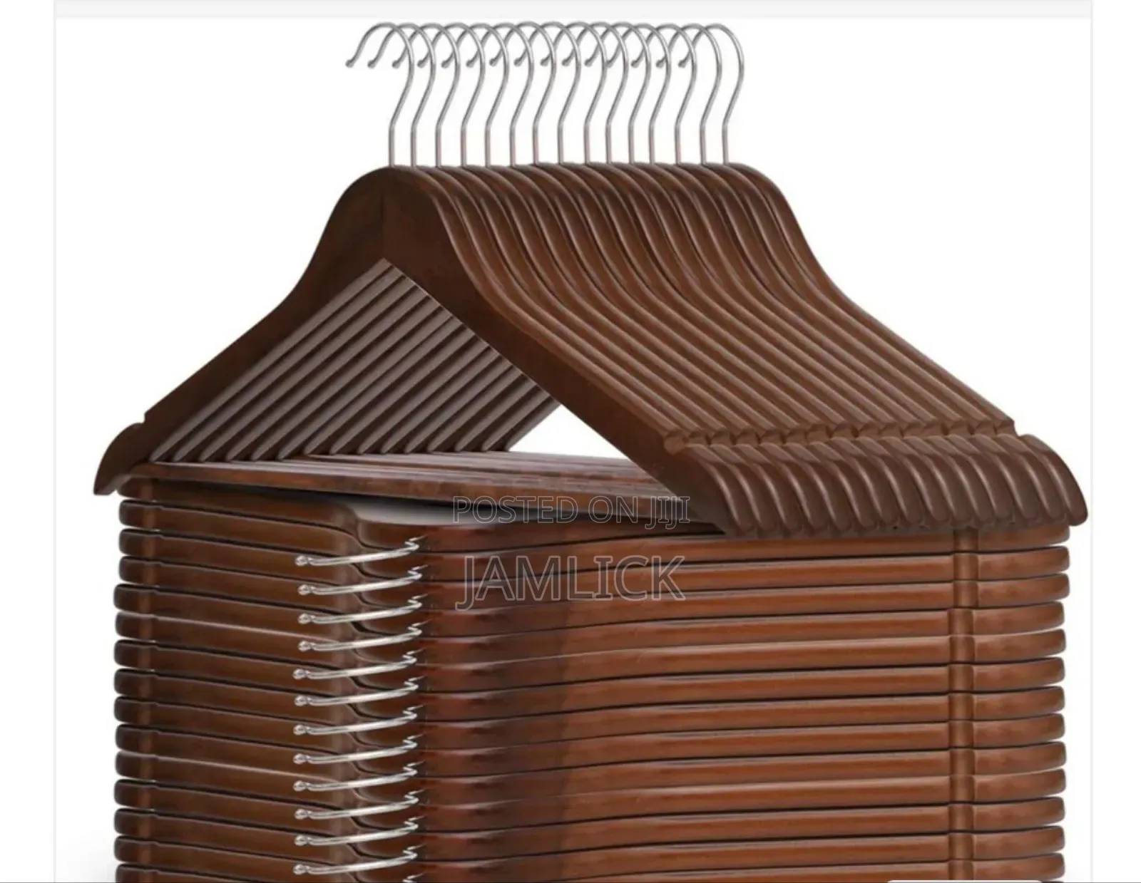 10 Premium Wooden Cloth Coat Hangers (10 Pack) – Hm