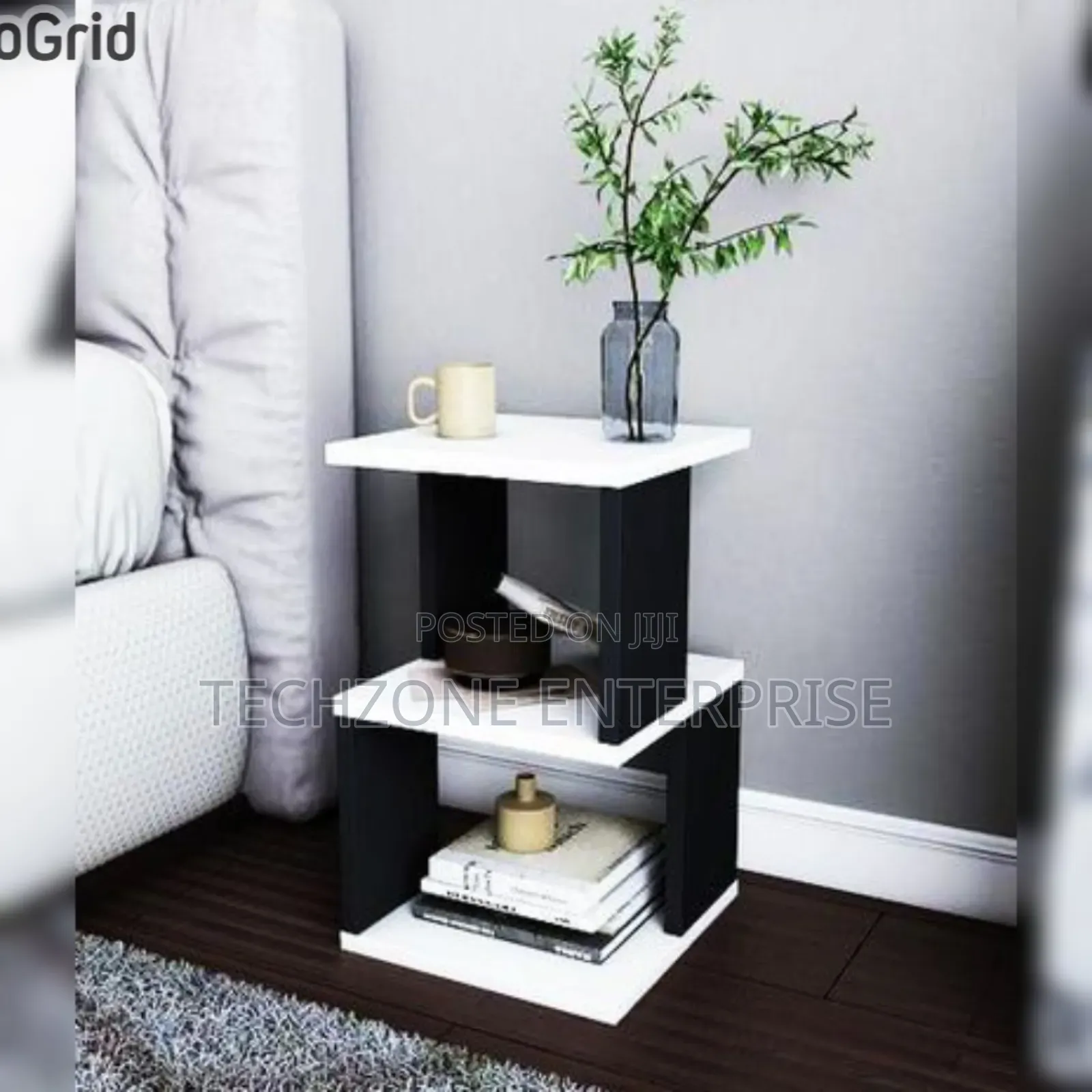 White and Black Jolly Bed Side 