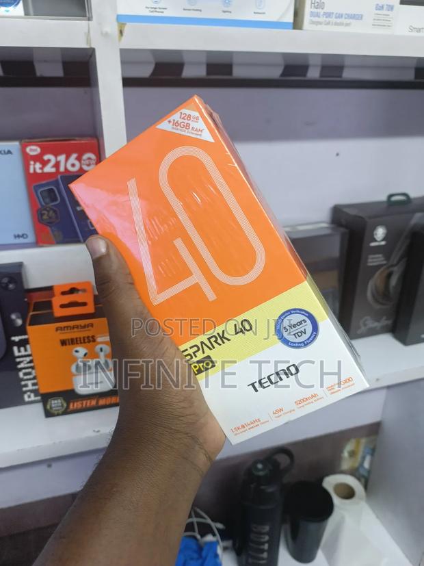 New Tecno Spark 40 Pro 128 GB Black - thumbnail 3