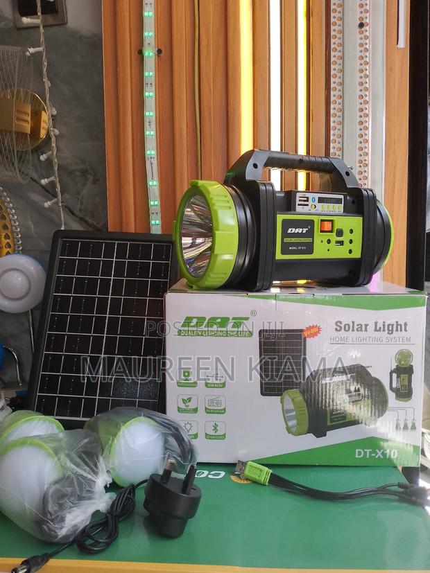 Dat Solar Lighting Kit With a Fan - main view