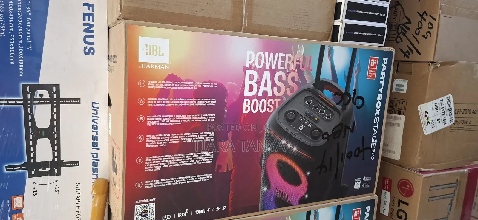 JBL Partybox Stage 320 - Portable Party Speaker With Telescopic Handle