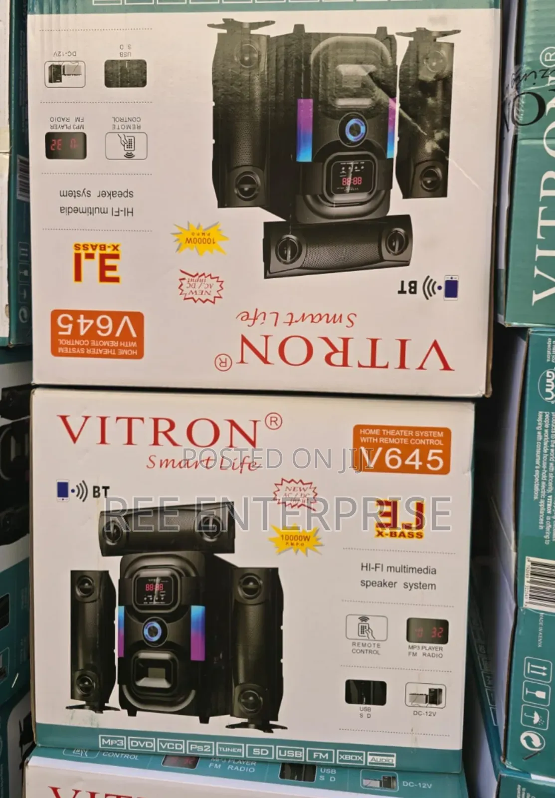 Vitron v-635 3.1ch 10000w Hi-Fi Sub-Woofer Fm/Bt/Sd/Usb