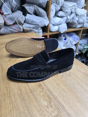 Quality Leather Sued Men Official Slip on Rubber Sole Men Shoes