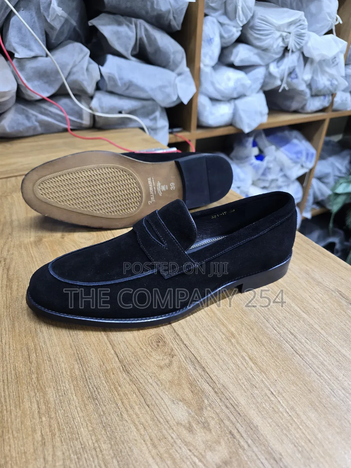 Quality Leather Sued Men Official Slip on Rubber Sole Men Shoes