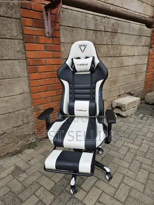 High Density White Black Adjustable Gaming Chair