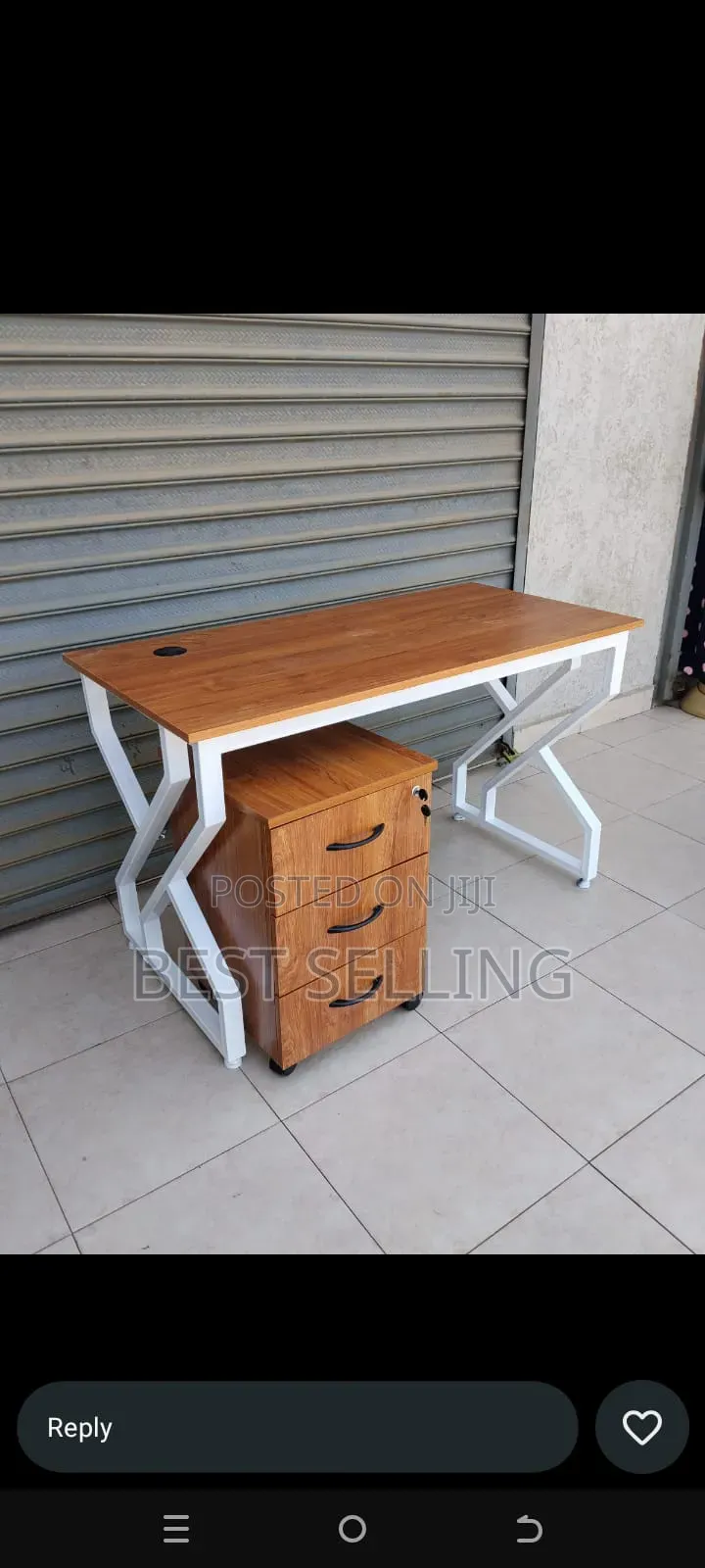 Drawered Metallic Study Desk