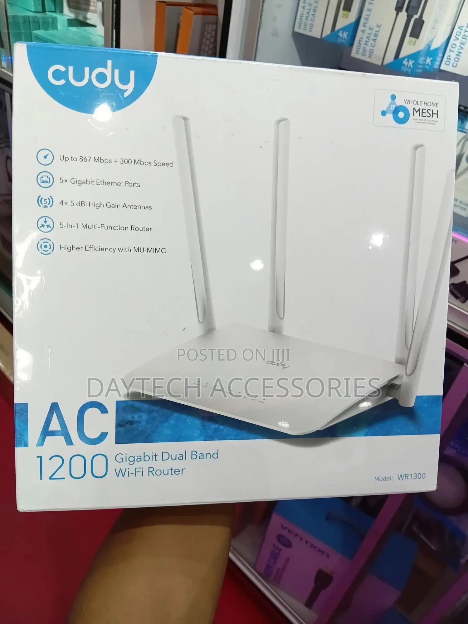 Cudy Wr1300 Ac1200 Dual-Band Gigabit Mesh Wi-Fi Router With Wi-Fi 5