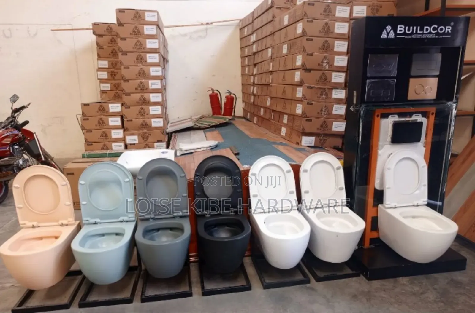 Coloured Wall Hung Toilet Available