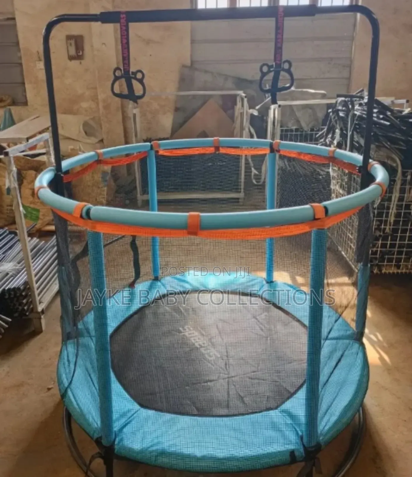 Kids Trampoline With Bar Rings – Safe Indoor Active Play