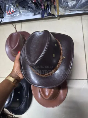 Cowboy Hat / Unisex Leather Cowboy Hat