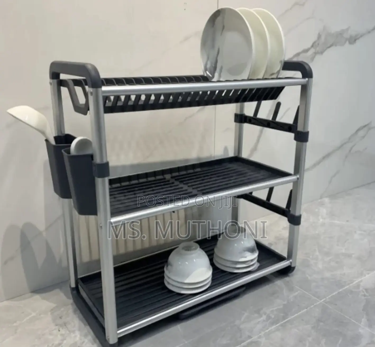 Rust Free High Quality Aluminum+ Plastic Dish Rack