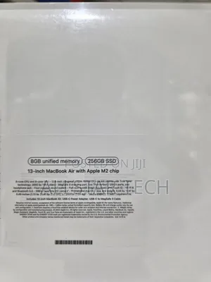 New Laptop Apple MacBook Air 2022 M2 8GB Apple M2 SSD 256GB