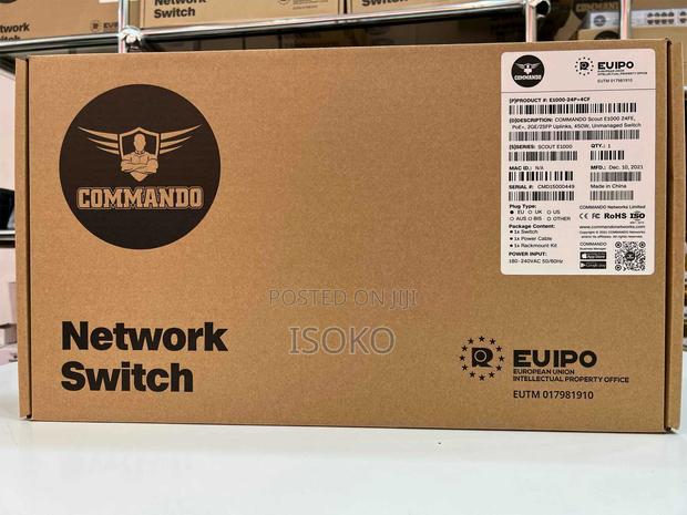 E1000-24p-4cfcommando Scout E1000 24fe Full Poe/Poe+, 2ge/2sfp - thumbnail 2