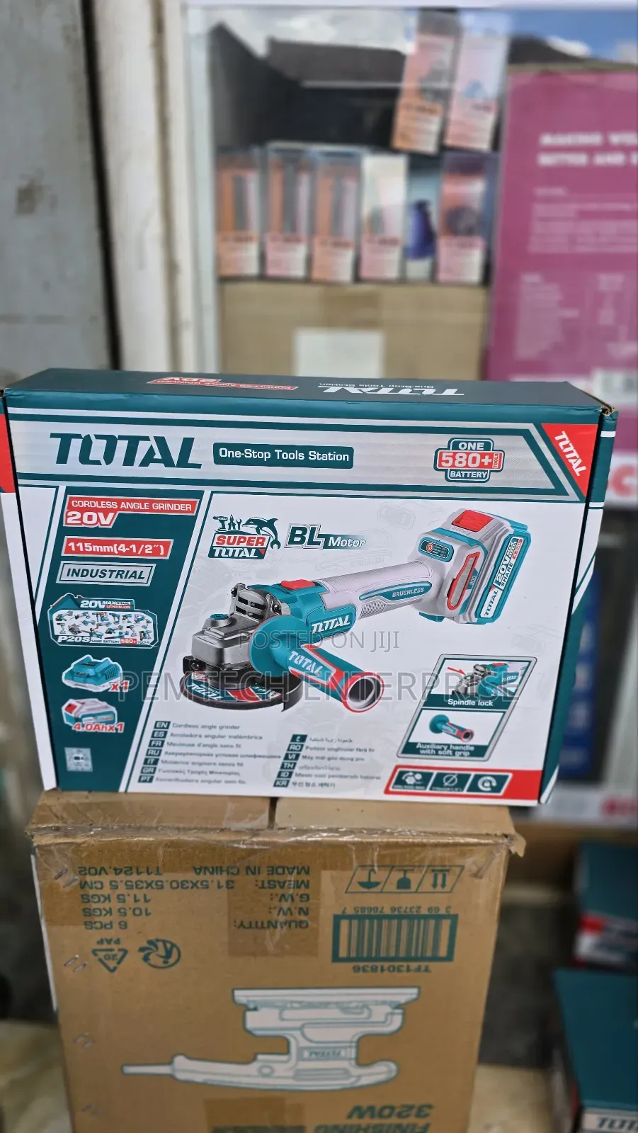 Total Tools 20v Cordless Angle Grinder (Model Tagli261521).
