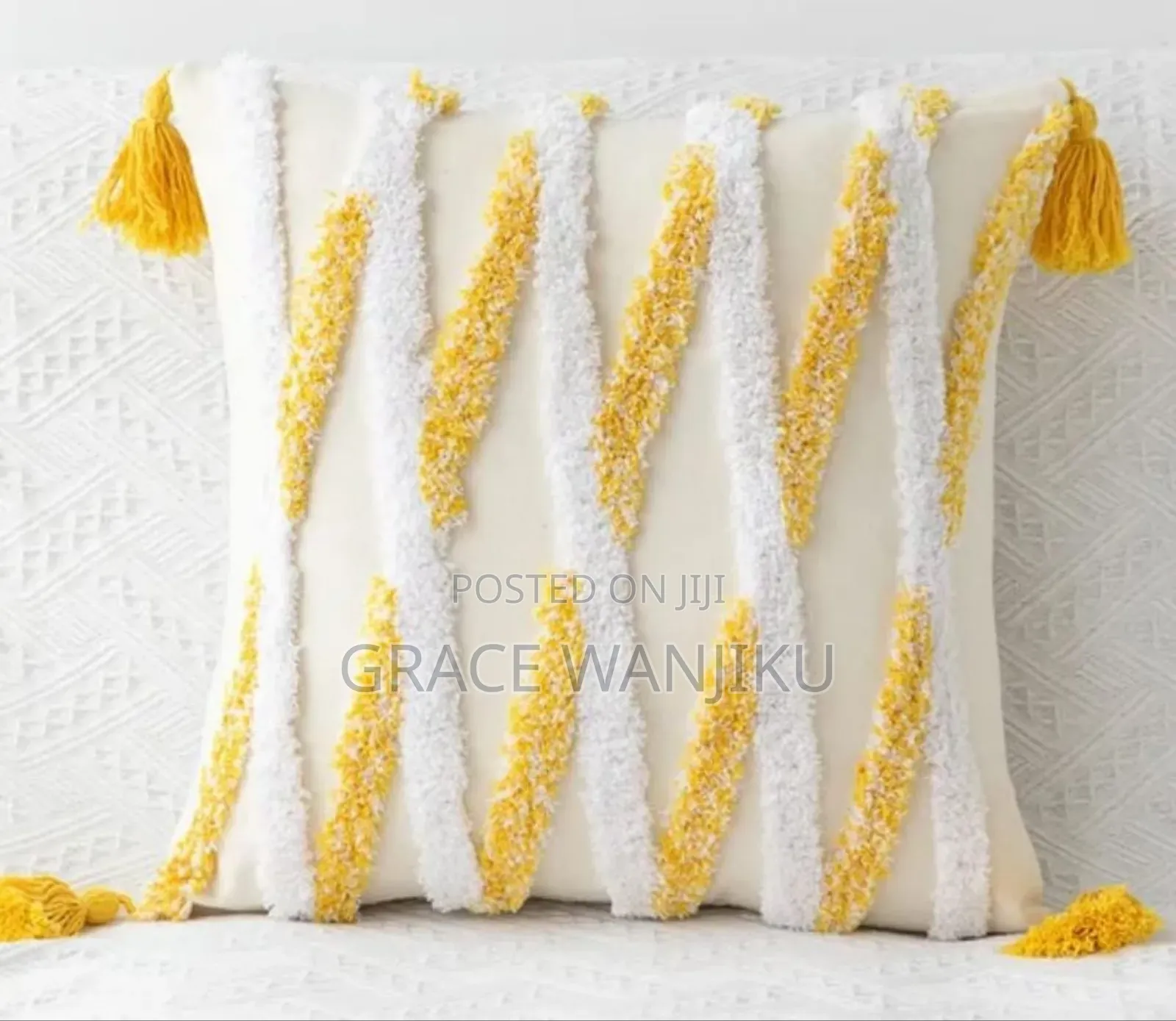 Tufted Boho Cushion Cover 
A Piece