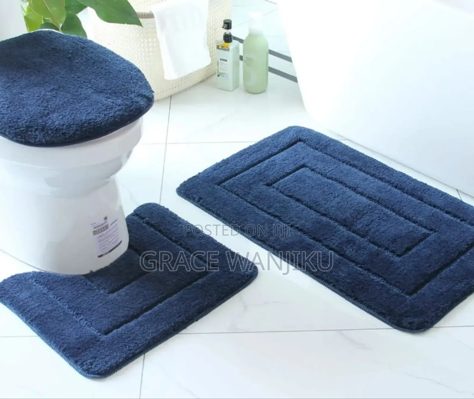 *3pcs Bathroom Mats,* Super Nonslip Underside
