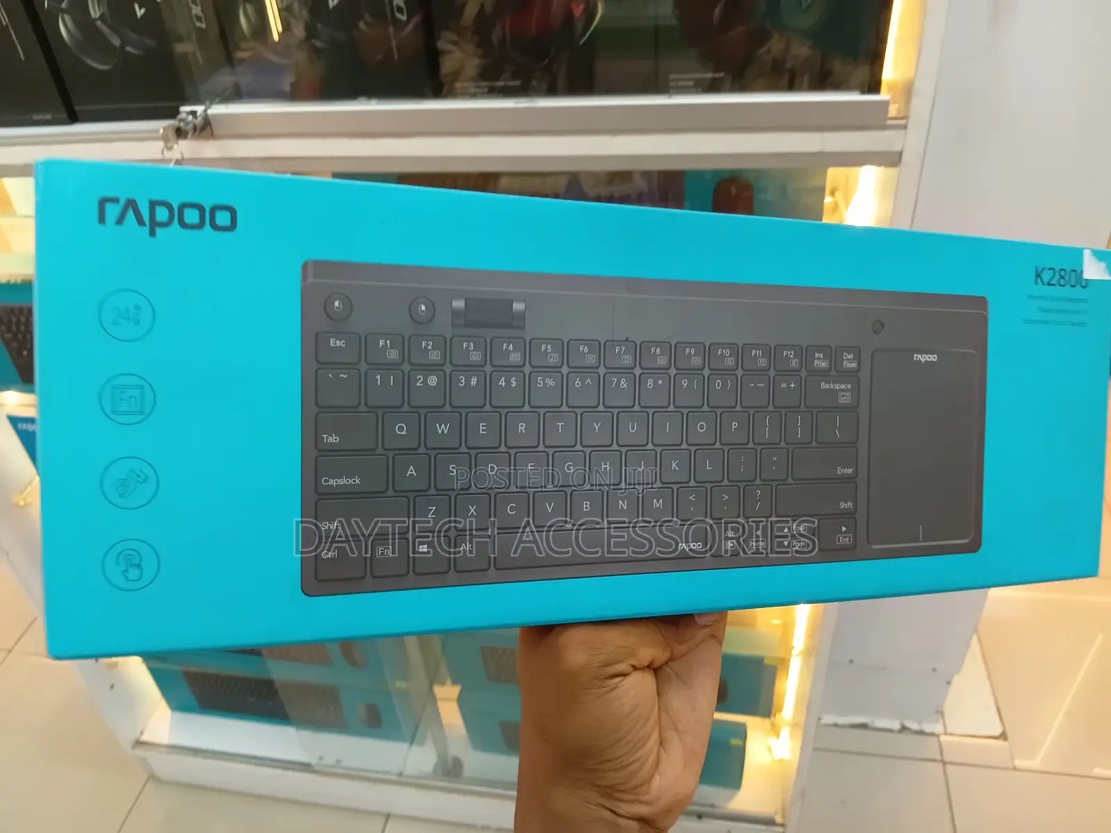 The Rapoo Wireless Keyboard With Touchpad.