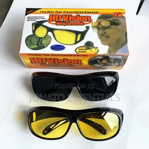 Hd Vision Wrap Around Night Drivers Glasses Anti-Glare Sunglasses