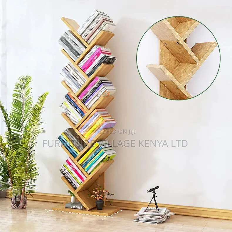 Office Bookcase; Wooden Bookcase Open Bookshelf for Living Room