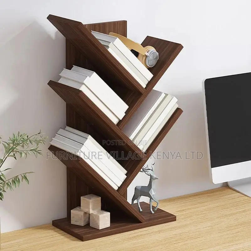 Office Bookcase; Wooden Bookcase Open Bookshelf for Living Room
