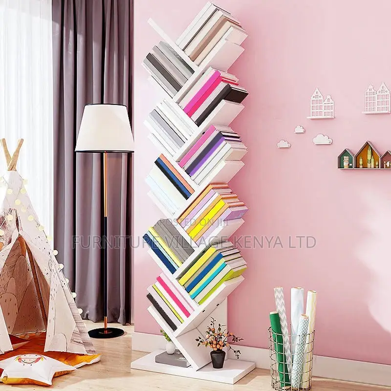 Office Bookcase; Wooden Bookcase Open Bookshelf for Living Room